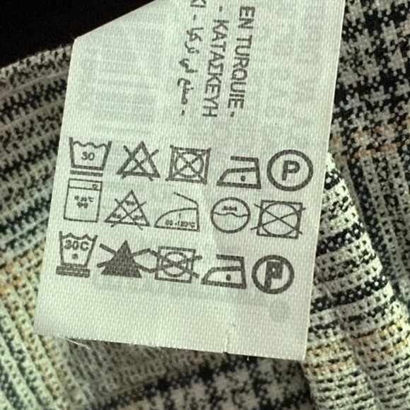 NWT Zara Gray Checked Print Slim Fit The Driver Chinos, Size Small - Picture 8 of 10